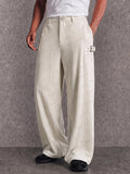 Urban Casual Metal Buckle Faux Suede Pants