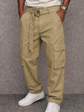 Essential 100% Cotton Cargo Pants with Belt