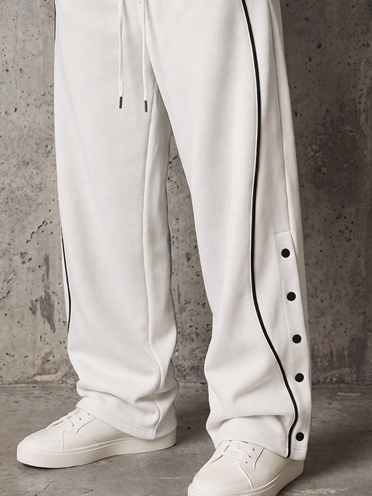 Comfort Sporty Contrast Color Line Pants