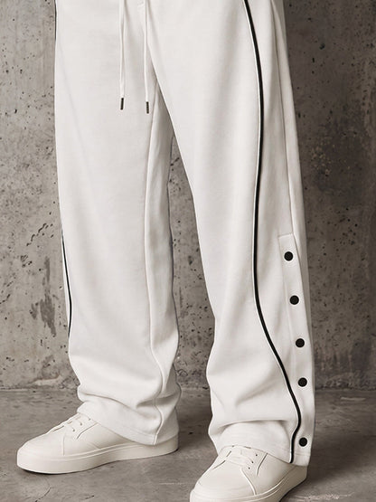 Comfort Sporty Contrast Color Line Pants