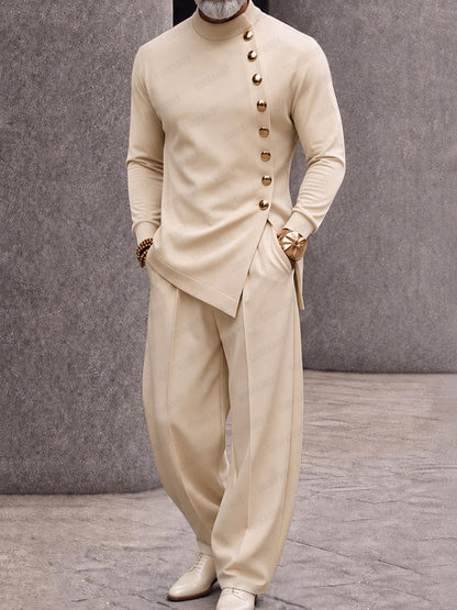 Modern Tailoring Refined Button Design Matching Set