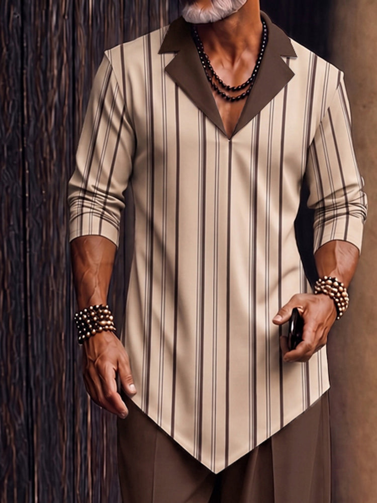 Chic Modernist Contrast Print 2-Piece Set