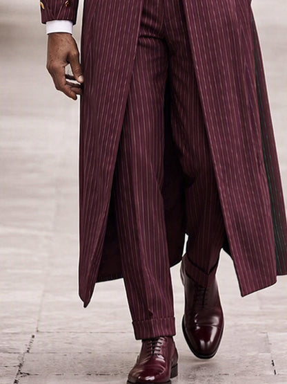 Luxury Longline Pinstripe Coat Blazer