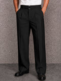 Smart Casual Pleated Wide Leg Pants