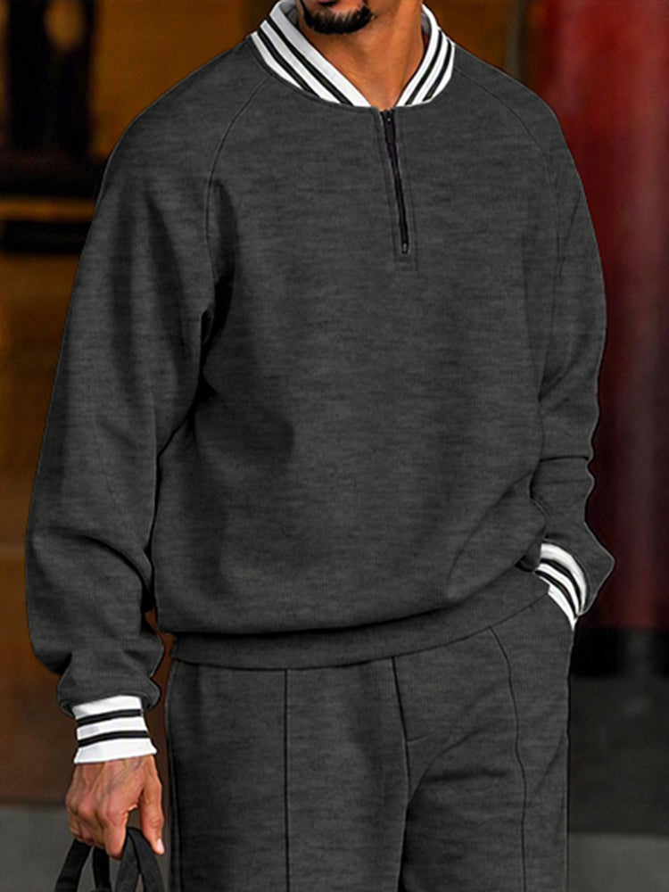Urban Athleisure Contrast Stripe Sweatsuit Set
