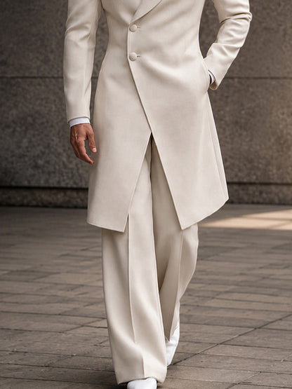 Old Money Long Tailored Coat Suit Set