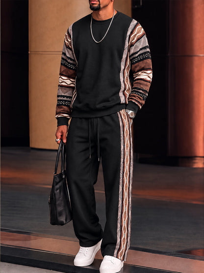 Athleisure Tribal Print Panel Matching Set