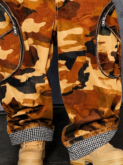 Camo Cargo Baggy Wide Leg Pants