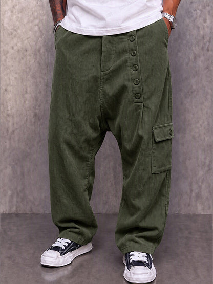 Modern Utility Corduroy Drop Crotch Pants