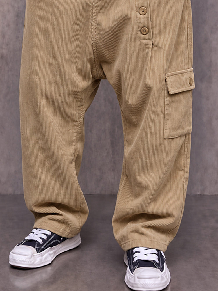 Modern Utility Corduroy Drop Crotch Pants