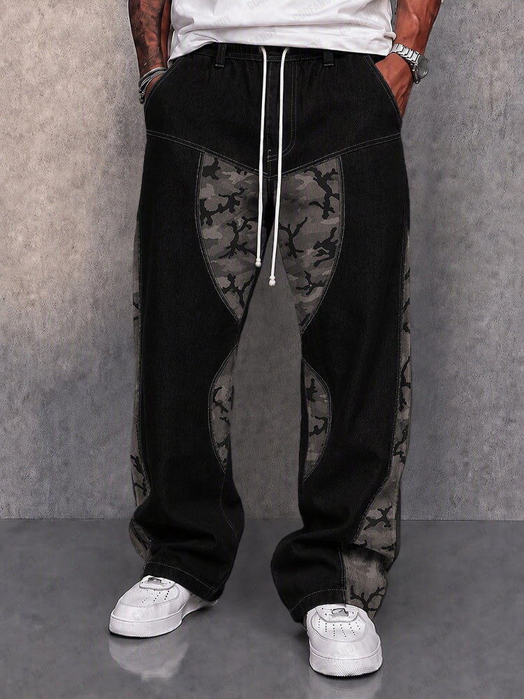 Unique Camo Patchwork Streetwear Pants
