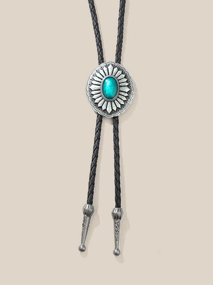 Vintage Bolo Tie Leather Necklace