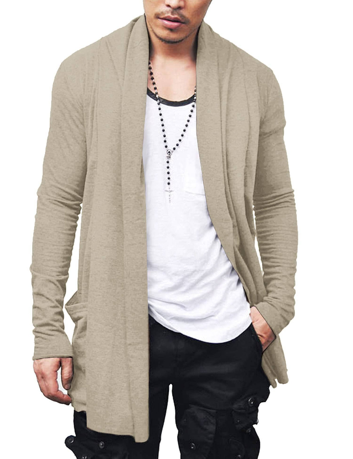 Ruffle Shawl Collar Knitted Cardigan (US Only)