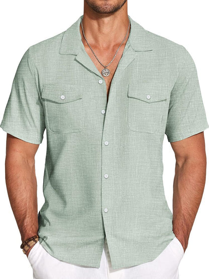 Casual Cuban Collar Summer Shirt (US Only)