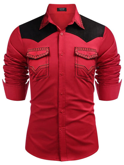 Vintage Embroidered Western Cowboy Shirt (US Only)