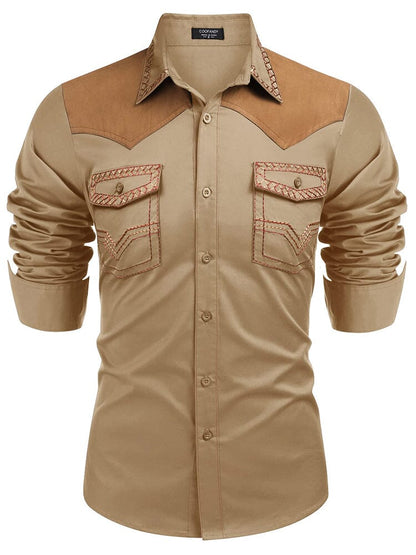 Vintage Embroidered Western Cowboy Shirt (US Only)