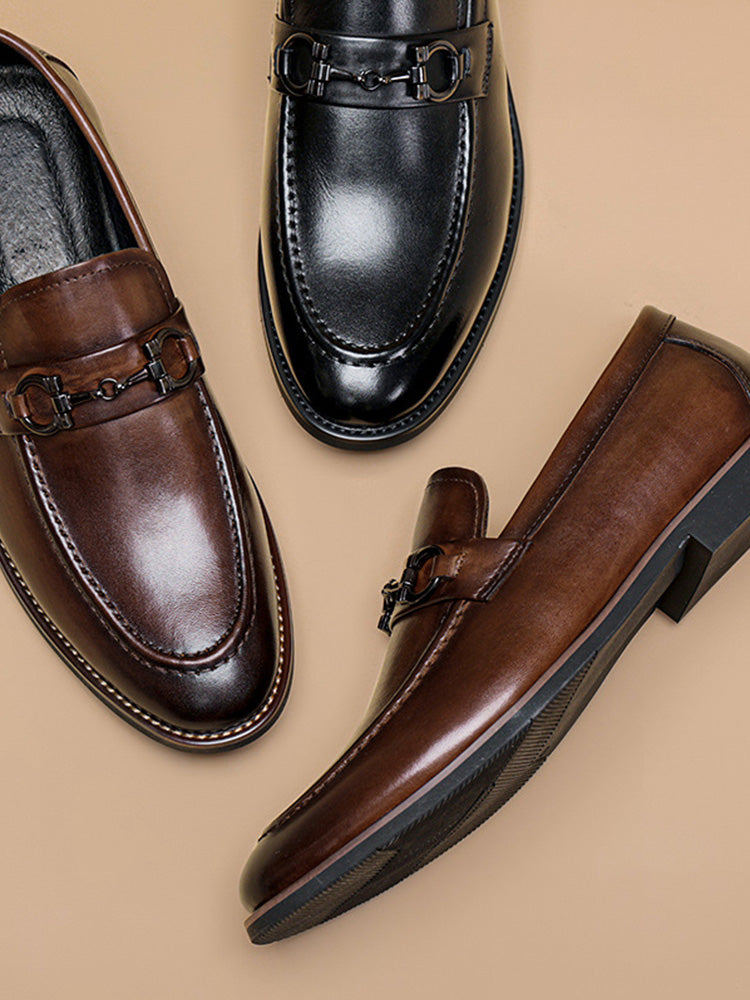 Top Grain Leather Horsebit Loafers