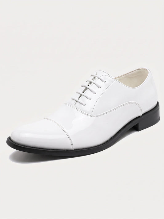 Patent Leather Cap Toe Oxford Dress Shoes