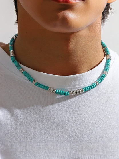 Coconut Natural Stone Beaded Necklace