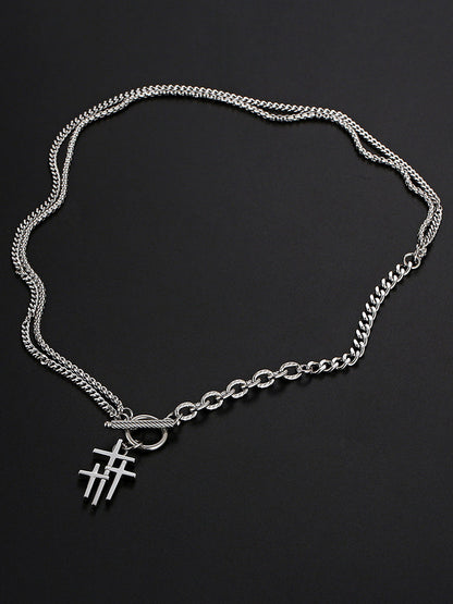 Stylish Waterproof Cross Toggle Necklace