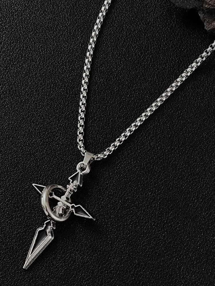 Minimalist Arrow Cross Pendant Necklace