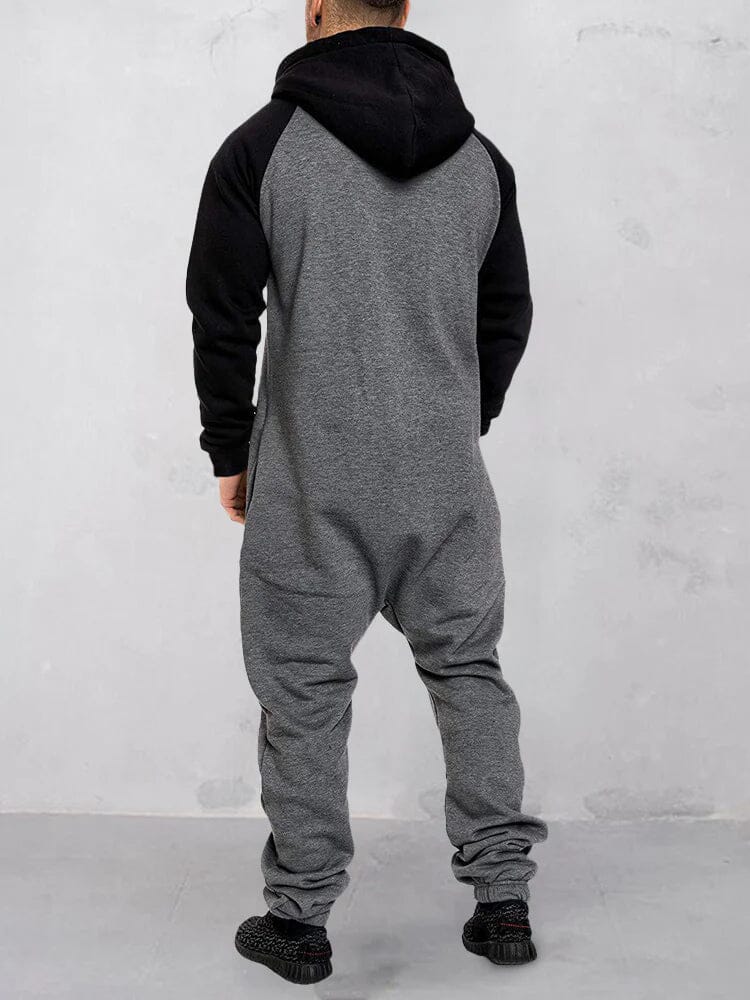 Coofandy Splicing Fleece Sports Jumpsuit (Live Only)