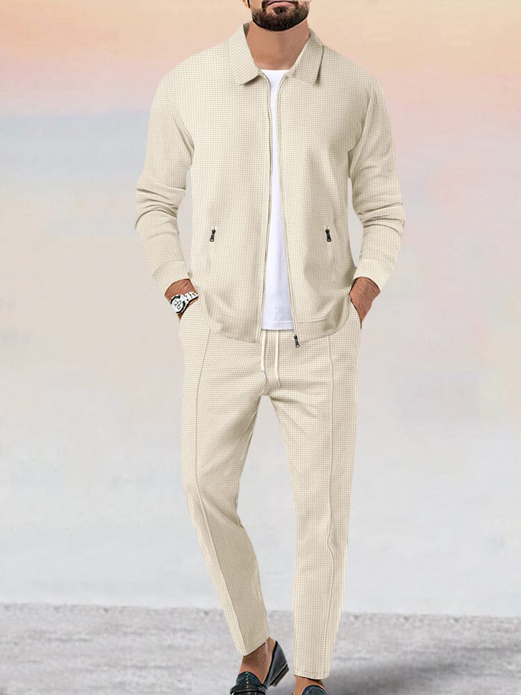 Athleisure Soft Waffle Jacket Set (Live Only)