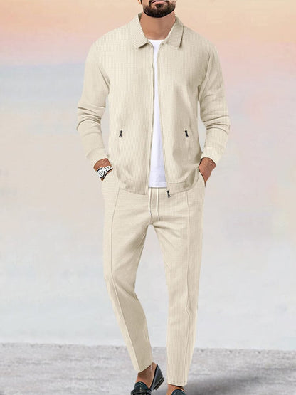 Athleisure Soft Waffle Jacket Set (Live Only)