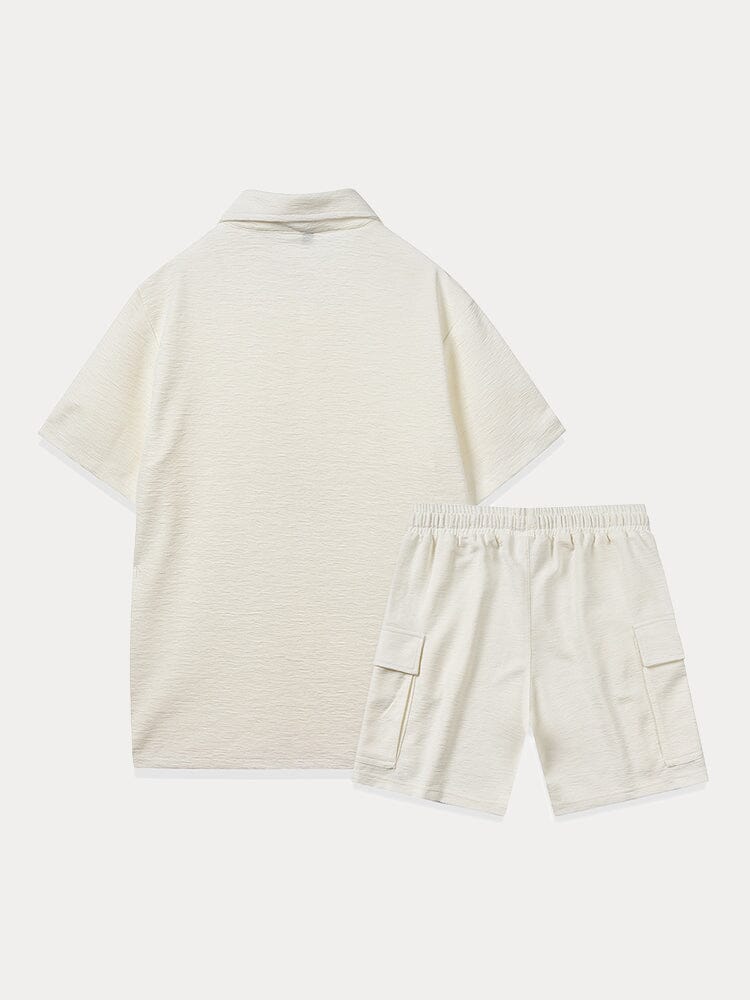 Leisure Texture 2-Piece Shirt Set