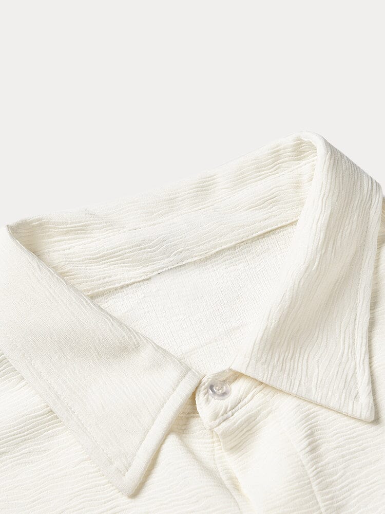 Leisure Texture 2-Piece Shirt Set