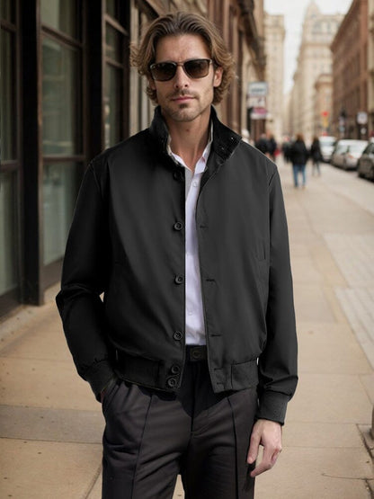 Casual Contrast Collar Jacket