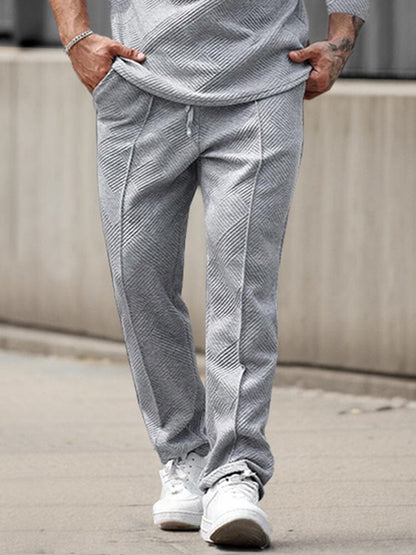 Trendy Jacquard Textured Athleisure Set