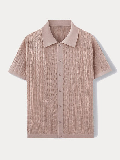 Modern Soft Cable Knit Shirt
