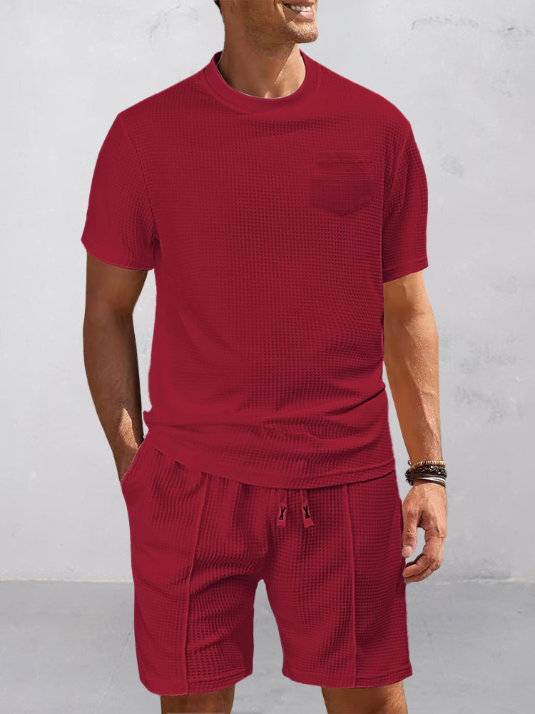 Athleisure Waffle 2-Piece Set