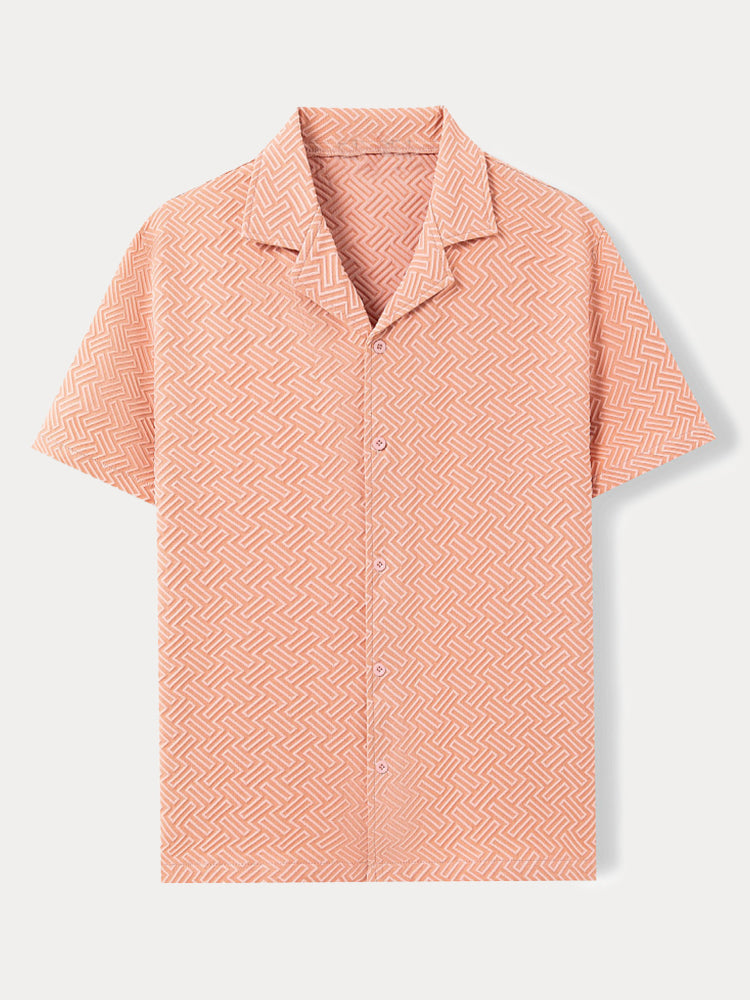 Stylish Lightweight Geometric Textured Shirt