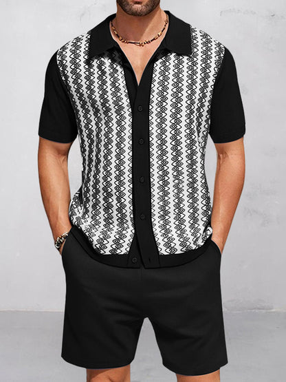 Modern Jacquard Knit 2-Piece Set