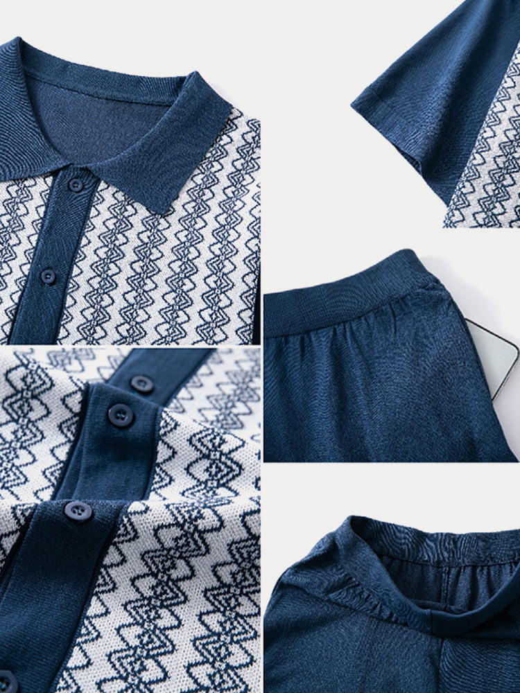 Modern Jacquard Knit 2-Piece Set