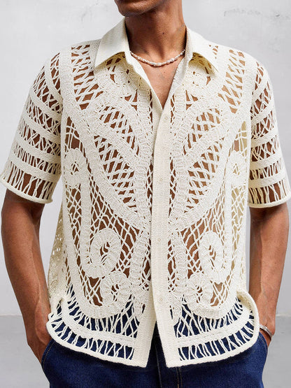 Fashion Summer Breathable Knit Shirt