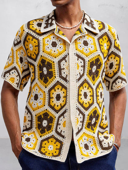 Fashion Summer Breathable Knit Shirt