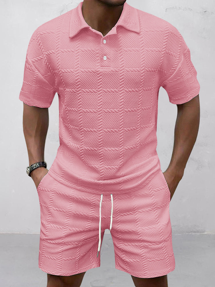 Smart Casual Jacquard Textured Set