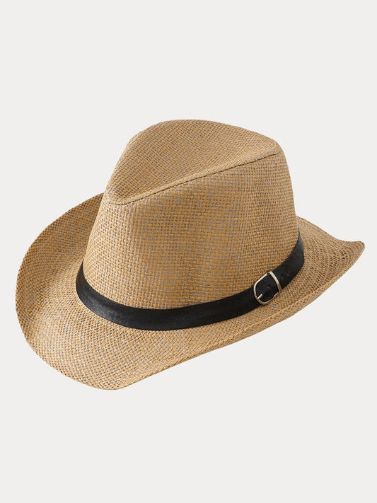 Classic Belted Panama Hat
