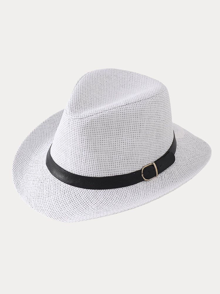 Classic Belted Panama Hat