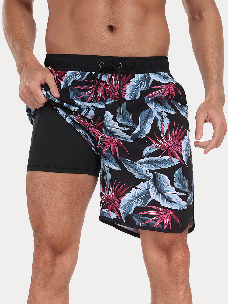 Men's Quick-Dry Printed Swim Trunks