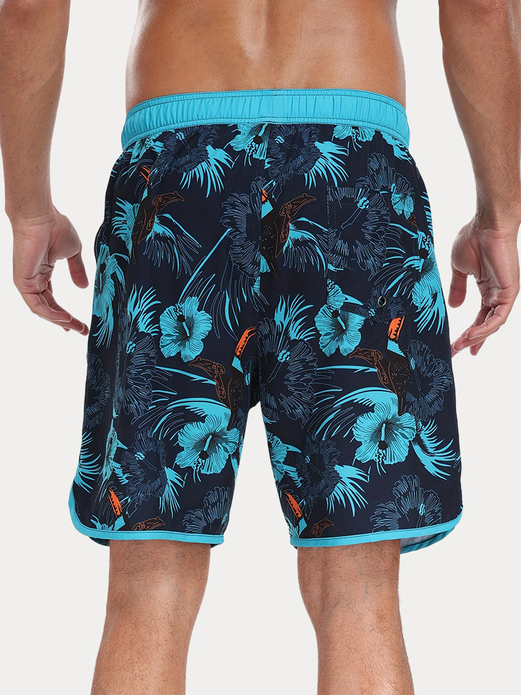 Men's Quick-Dry Printed Swim Trunks