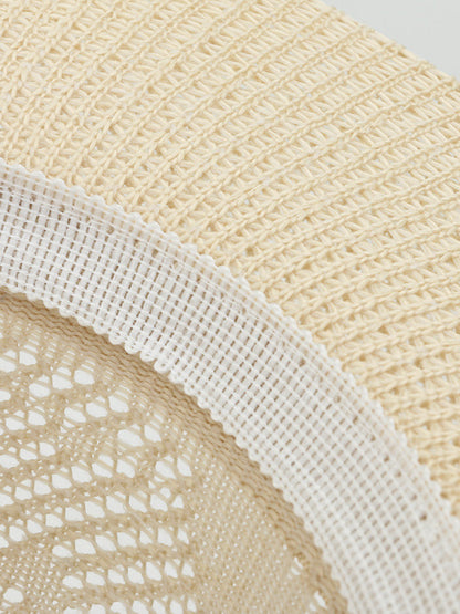 The Classic Linen Straw Flat Brim Fedora