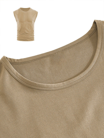Men's Minimalist Drop Shoulder Sleeveless Tee