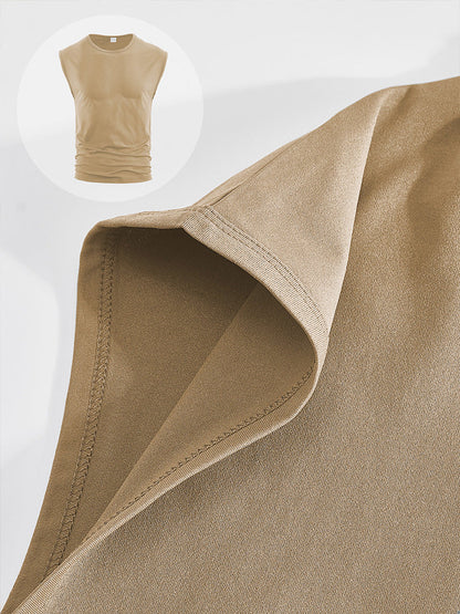 Men's Minimalist Drop Shoulder Sleeveless Tee