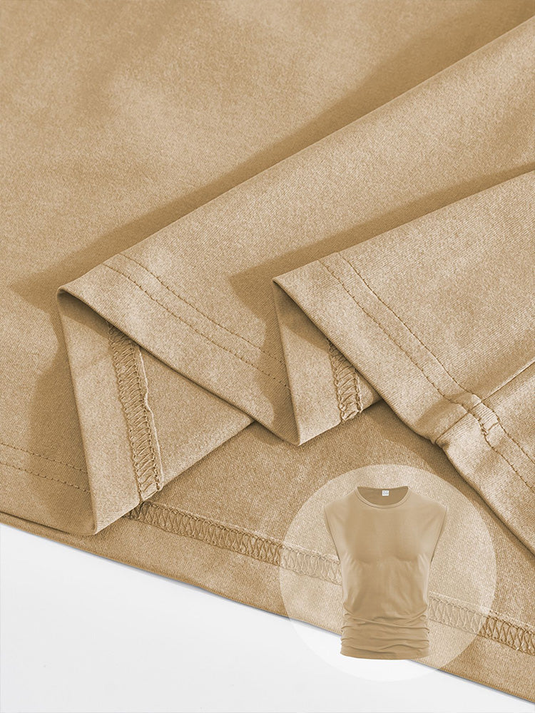 Men's Minimalist Drop Shoulder Sleeveless Tee