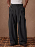 High Waist Loose Casual Suit Pleated Wide Leg Dress Pants