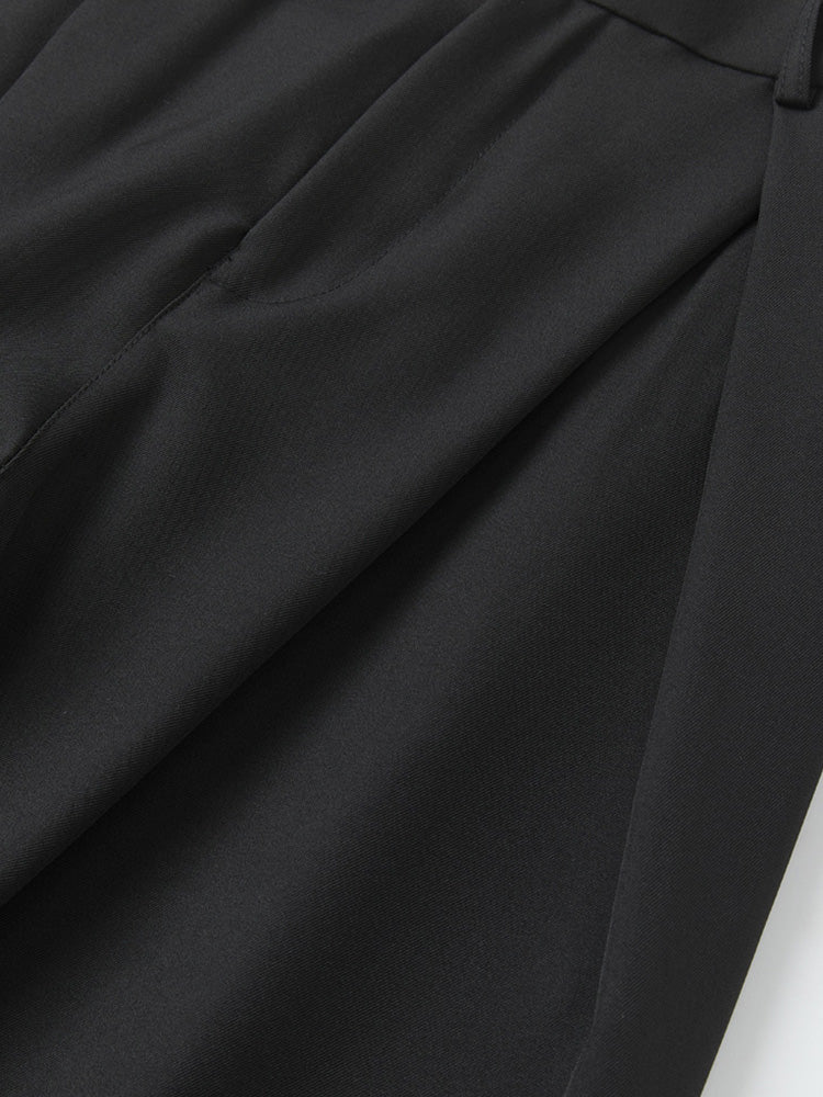 High Waist Loose Casual Suit Pleated Wide Leg Dress Pants